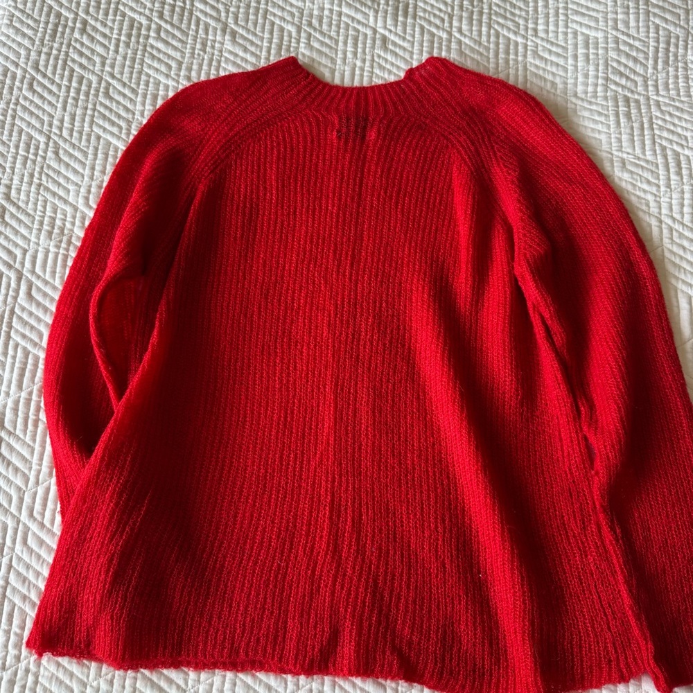 Mango Vibrant Red Crew Neck Sweater - Picture 7 of 7